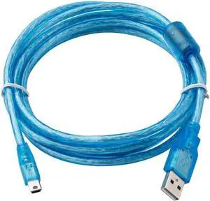 for JZSP-CVS06-02-E Commissioning Cable -V 7S Servo Drive Download Cable Mini Port Transparent Blue : 2 Meters