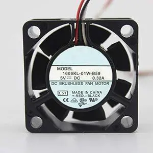 DC5V 0.32A 1606KL-01W-B59 4015 4cm 3-Wire Double Ball Bearing Inverter Cooling Fan