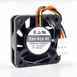 DC12V 0.07A 109P0412H9D01 4010 4cm 3-Wire Double Ball Bearing Silent Cooling Fan