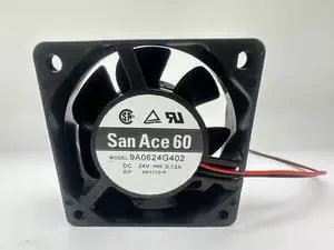 DC24V 0.13A 9A0624G402 6025 6cm 2-Wire Ball Bearing Inverter Cooling Fan