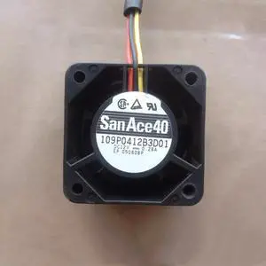 DC12V 0.28A 109P0412B3D01 4028 4cm 3-wire Double Ball Bearing Server Cooling Fan