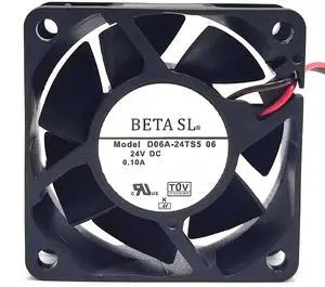 DC24V 0.10A D06A-24TS5 06 6025 6cm 2-wire inverter cooling fan