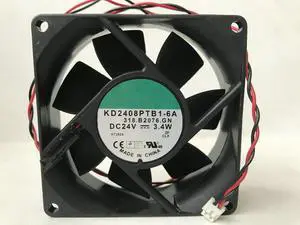 DC24V 3.4W KD2408PTB1-6A 8025 8cm 2-wire inverter cooling fan
