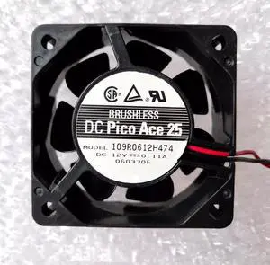 DC12V 0.11A 109R0612H474 6025 6cm 2-wire inverter cooling fan