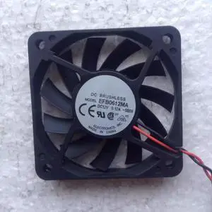 DC12V 0.12A EFB0612MA 6010 6cm 2-wire double ball bearing inverter cooling fan