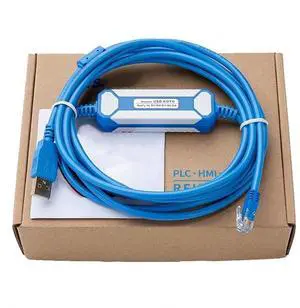 Suitable forforUSB-KOYO PLC Programming Cable SN SM SH SR DL NK Series Data Upload/Download Cable Blue Gold-Plated Model