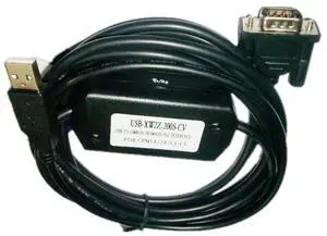 Programming Cable for USB-XW2Z-200S-CV CS CQM1 C200HE Series Black: 3 m