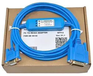 10 PCS  Blue 1 Foot Ethernet PLC Programming Cable GE90-70 90-30 Series Download Cable Gold-plated Durable Type