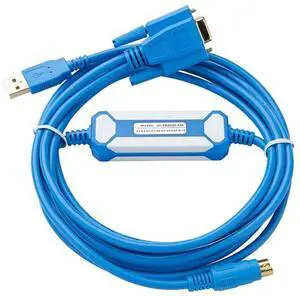 10 PCS  UC-PRG020-12A Applicable Touch Screen Man-Machine PLC Programming Cable Data Download Cable IFD6601 Gold Plated (Blue 3m)