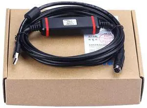 10 PCS  USB-LE Applicable USB Port LE Series PLC Programming Cable Download Cable Gold Plated Interface (Black 3m)