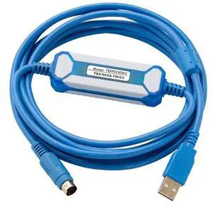 10 PCS  TSXPCX3030-C forTWIDO Series PLC Programming Cable Upload and Download Data Cable Gold Plated (Blue 3m)
