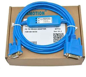 10 PCS  IC690ACC901 for PLC Programming Cable GE GE90-70 EG90-30 Series Data Download Cable Gold Plated (Blue 3m)