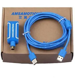 Applicable USB-QC30R2 Communication Data Q Series PLC Programming Cable Connection Download Cable Blue Split Gold Plated
