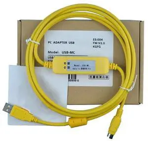 USB-MC for PLC Programming Cable MC80 MC100 MC200 Communication Data Cable Download Cable Yellow Economy Normal 3 Meter