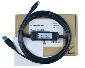USB-MC for PLC Programming Cable MC80 MC100 MC200 Communication Data Cable Download Cable Black Economy Normal 3 Meter