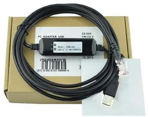 10 PCS  USB-EX Applicable EX-A1 Series PLC Debugging Cable USB Download Cable Data Cable USB Port for PC Programming Cable Dual Chip Design Industrial Grade 3 Meter