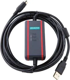 10 PCS  FX-USB-AW forMitsubishi FX1N/2N/FX3UC/FX3G Series PLC Programming Cable FTDI Chip