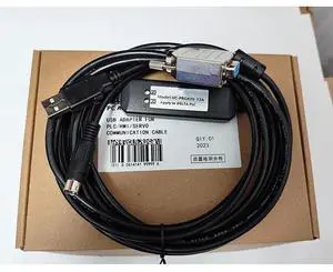 10 PCS  Compatible UC-PRG020-12A Touch Screen Programming Cable USB to DVP Data Download Cable Communication Cable (3m)