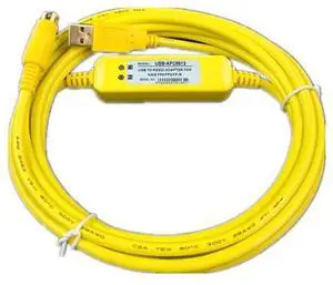10 PCS  for USB-AFC8513 FP0 FP2 FP-X FP-M Series PLC Programming Cable with Indicator Yellow 3m