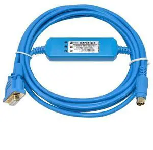 10 PCS  for TSXPCX1031 PLC Programming Cable Twido Series RS232 Serial Download Cable Gold-Plated Durable Blue : 3m