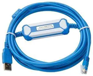 10 PCS  Applicable forUSB-KOYO PLC Programming Cable SN SM SH SR DL NK Series Data Upload and Download Cable Blue Gold-Plated Model 3m