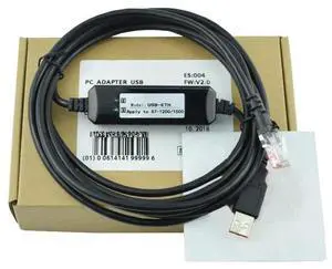 USB-ETH Compatible S7-200smart S7-1200/1500 PLC Series Debugging Cable Programming Cable Ethernet Data Cable Dual Chip Design Industrial Grade 3 Meter