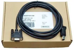 10 PCS  AL-00689703-01 Compatible Servo Drive Debugging Cable Programming Cable Data Cable Download Cable PC Side 9-Hole Serial RS232 Port 3 Meter