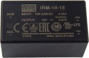 IRM-10-15 10W PCB-mount assemble Encapsulated Power Module 110V/220V AC to 15V DC 0.67A Module type Power Supply