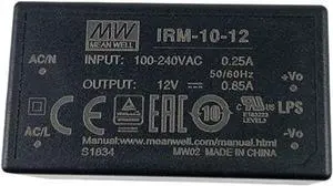 IRM-10-12 10W PCB-mount assemble Encapsulated Power Module 110V/220V AC to 12V DC 0.85A 10.2W Module type Power Supply