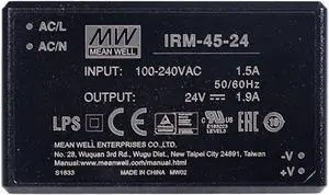 IRM-45-24 45W PCB assemble Encapsulated Power Module 110V/220V AC to 24V DC 1.9A 45W Module type Power Supply IRM-45-24 45W PCB assemble Encapsulated Power Module 110V/220V AC to 24V DC 1.9A 45W Module type Power Supply