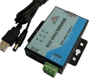RS232 to RS485 Interface Data Converter, Optical Isolation, USB DC5V Power Supply, with USB Powr Cord and RS232 Cable