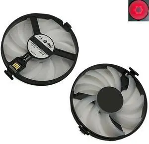 Red LED Graphics Card Cooling Fans Suitable forXFX Radeon RX 470 480 RS RX 470D 570 RX 580 EDITIE Crimson Series Desktop FDC10U12S9-C (Red LED Fans) 93mm 12V 0.45A 4Pin GPU Fan (2PCS)