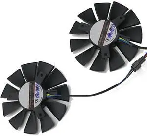 5Pin Graphics Card Cooling Fans Suitable forASUS GTX 750ti 960 950 1050 1050Ti 1060 R9 370 Series Desktop FD7010H12S 12V 75mm 0.35A 5Pin Video Card Cooler Fans GPU Fan