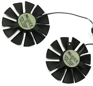 5Pin Graphics Card Cooling Fans Suitable forASUS R9 370 Strix GTX 1060 1050 1050Ti 960 950 750ti Series Desktop T128010SH 12V 75mm 0.25A 5Pin Video Card Cooler Fans GPU Fan