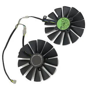 Graphics Card Cooling Fans Suitable forASUS ROG Strix RX 470 570 GTX 1050 1050Ti Gaming for Dual RX 580 Series Desktop T129215SM 95mm 12V 0.25A 4 Pin Video Card Cooler Fans GPU Fan (2PCS)