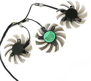 Graphics Card Cooling Fans Suitable forGigabyte GTX 560Ti 570 580Ti 660 670 680 760 770 780 780Ti 1070 R9 290 GV N560 N570 N580Ti N660 N670 N680 N760 N770 N780 N780Ti Series Desktop 75mm (3PCS)