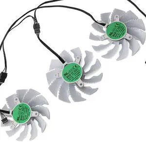 Graphics Card Cooling Fans Suitable forGigabyte RTX 3070ti 3080 3080ti 3090 Vision OC Series Desktop 87mm T129215SU 12V 0.50A 4Pin Video Card Cooler Fans GPU Fan