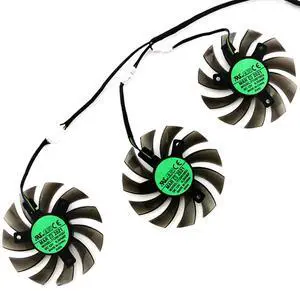 Graphics Card Cooling Fans Suitable forPowerColor forDATALAND RX 480 570 4GB Red Devil Series Desktop T128010SU 75mm 12V 0.35A 4Pin Video Card Cooler Fans GPU Fan