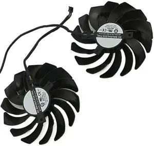2pcs/ lot Graphics Card Cooling Fans Suitable forMSI RTX 3050 3060 3060TI 3070 Ventus 2X RX 6600 6600XT 6650XT 6700XT 6750XT MECH 2X Series Desktop PLD10010S12HH 95mm 12V 0.40A 4Pin (2pcs)