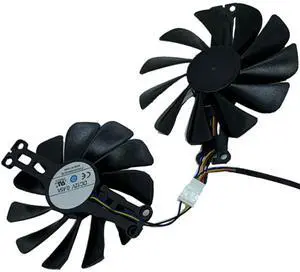 Graphics Card Cooling Fans Suitable forXFX RX 6500XT 6600 6600XT Speedster SWFT 210 Core Series Desktop FDC10U12S9-C FY010010M12LPA 95mm 12V 0.45A 4Pin Video Card Cooler Fans GPU Fan (2PCS)