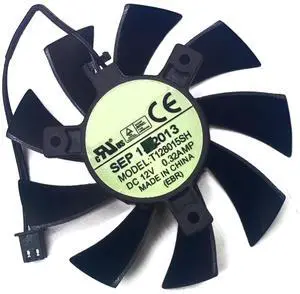 Graphics Card Cooling Fans Suitable forEVGA GTX 650 650TI GT 740 forGigabyte N240 N250 GTS 240 250 450 Series Desktop T128015SH 75mm 12V 0.32A 2Pin Video Card Cooler Fans GPU Fan