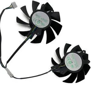 Graphics Card Cooling Fans Suitable forZOTAC GTX 1660 1660S 1660ti Twin Fan Series Desktop GA72S2U GA82S2H 65mm 75mm 12V 0.35A 0.36A 4Pin Video Card Cooler Fans GPU Fan (2PCS)