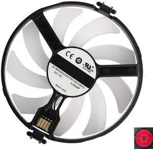 Red LED Graphics Card Cooling Fans Suitable forXFX Radeon RX 470 480 RS RX 470D 570 RX 580 EDITIE Crimson Series Desktop FDC10U12S9-C (Red LED Fans) 93mm 12V 0.45A 4Pin GPU Fan (Fan-A)