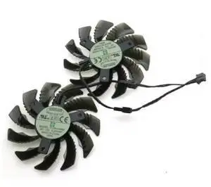 T128010SM-Pair 12V 0.20A 75mm Fan 40 * 40 * 40mm 3Pin 2Pin forGigabyte GTX960 GV-N960OC-2GD Graphics Card Cooling Fan