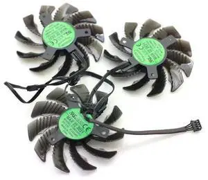 1Pair T128010SU DC12V 0.35A 77mm 4Pin VGA Fan forGigabyte A380 6GB Gaming OC RX6700XT 6700 6600XT Graphics Card Cooling Fan
