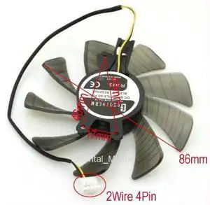 FY09015M12LPA DC12V 86mm 4Pin for GTX1050ti 1050 ITX Graphics Card Cooling Fan