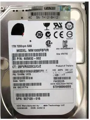 (NOT FOR HOME PC!) for 652749-B21 653954-001 1T 2.5 7.2K SAS Gen8 Gen9 Hard Drive