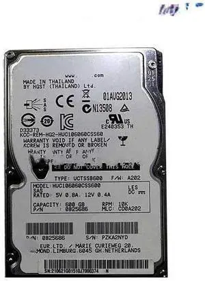 (NOT FOR HOME PC!) for HGST HUC106060CSS600 600G 10K 2.5 SAS Server Hard Drive