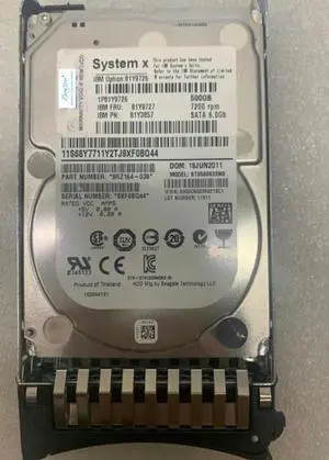 (NOT FOR HOME PC!) for 81Y9727 500G 7.2K SATA 2.5 81Y9726 81Y3857 M3M4 Hard Drive