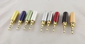 (NOT FOR HOME PC!) for 100pcs Gold 2.5mm 3Pole Stereo Male Repair Headphone Metal Audio Earphone Connector White/Black/Blue/Dark red/Gold/Orange/Silver Hard Drive